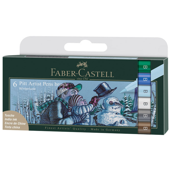 Set Pitt artist brush B 6boja Winterlude Faber-Castell 167176 blister