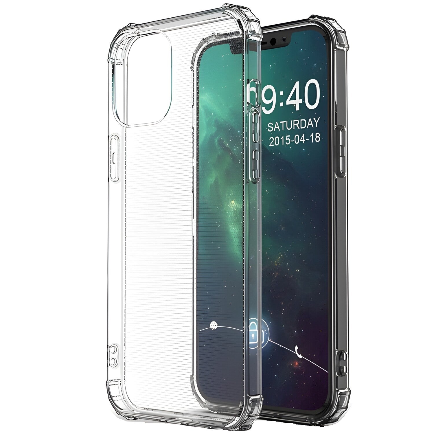 Silikonska futrola s ojačanim rubovima za Apple iPhone 14 - Prozirna KP23604
