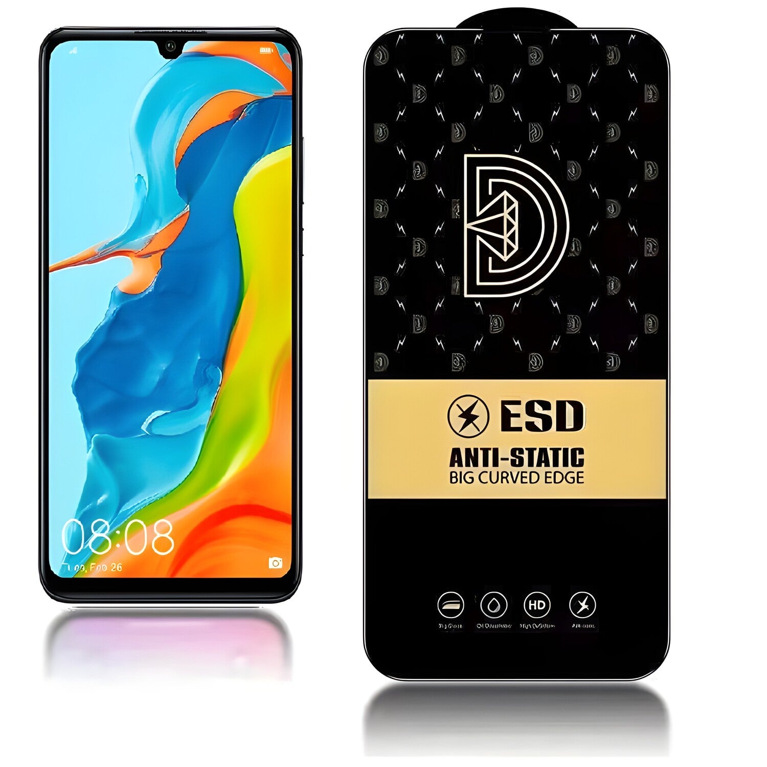 Diamond antistatičko kaljeno staklo za Huawei P30 Lite/Nova 4E - Crna KP24143