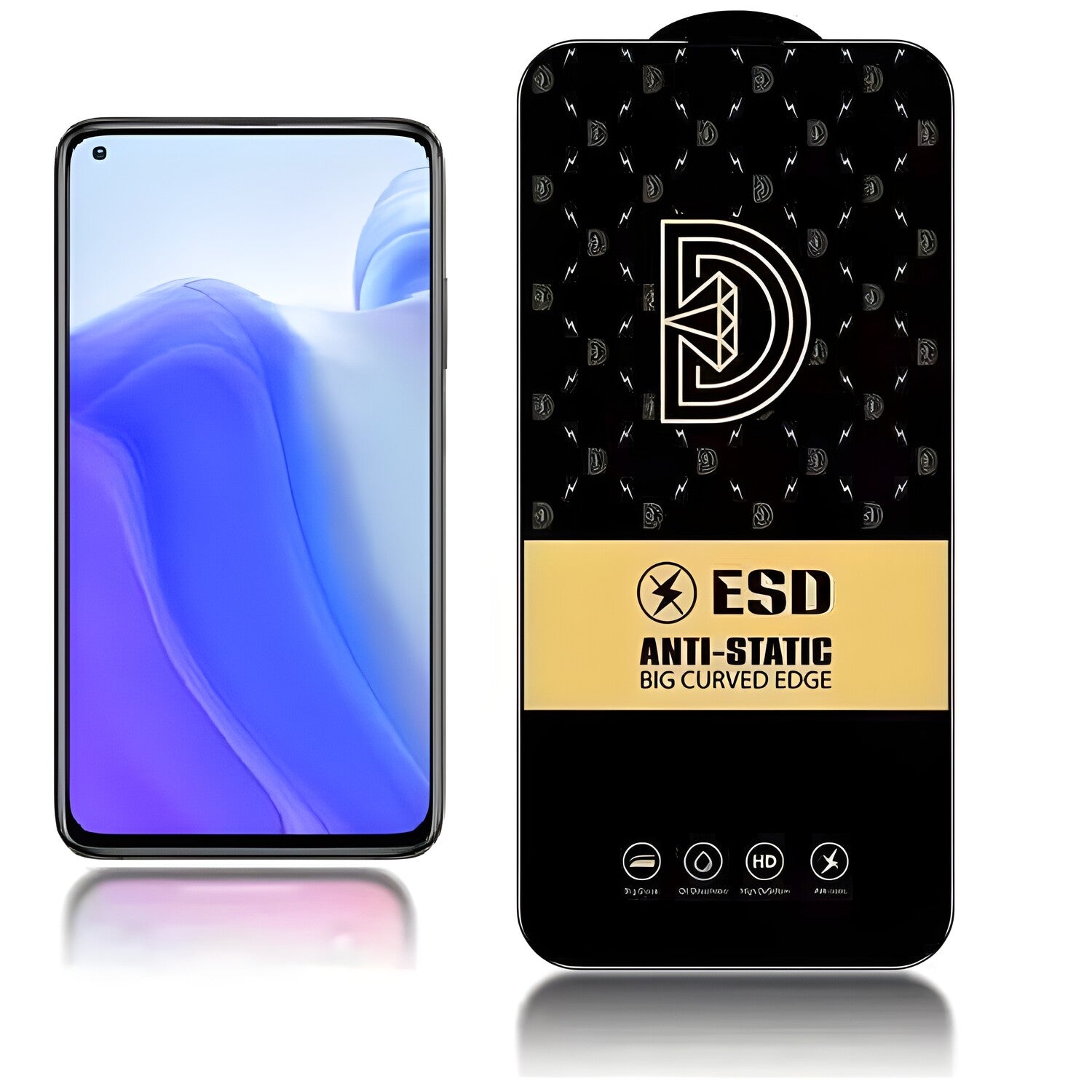 Diamond antistatičko kaljeno staklo za Xiaomi Mi 10T - Crna KP24219
