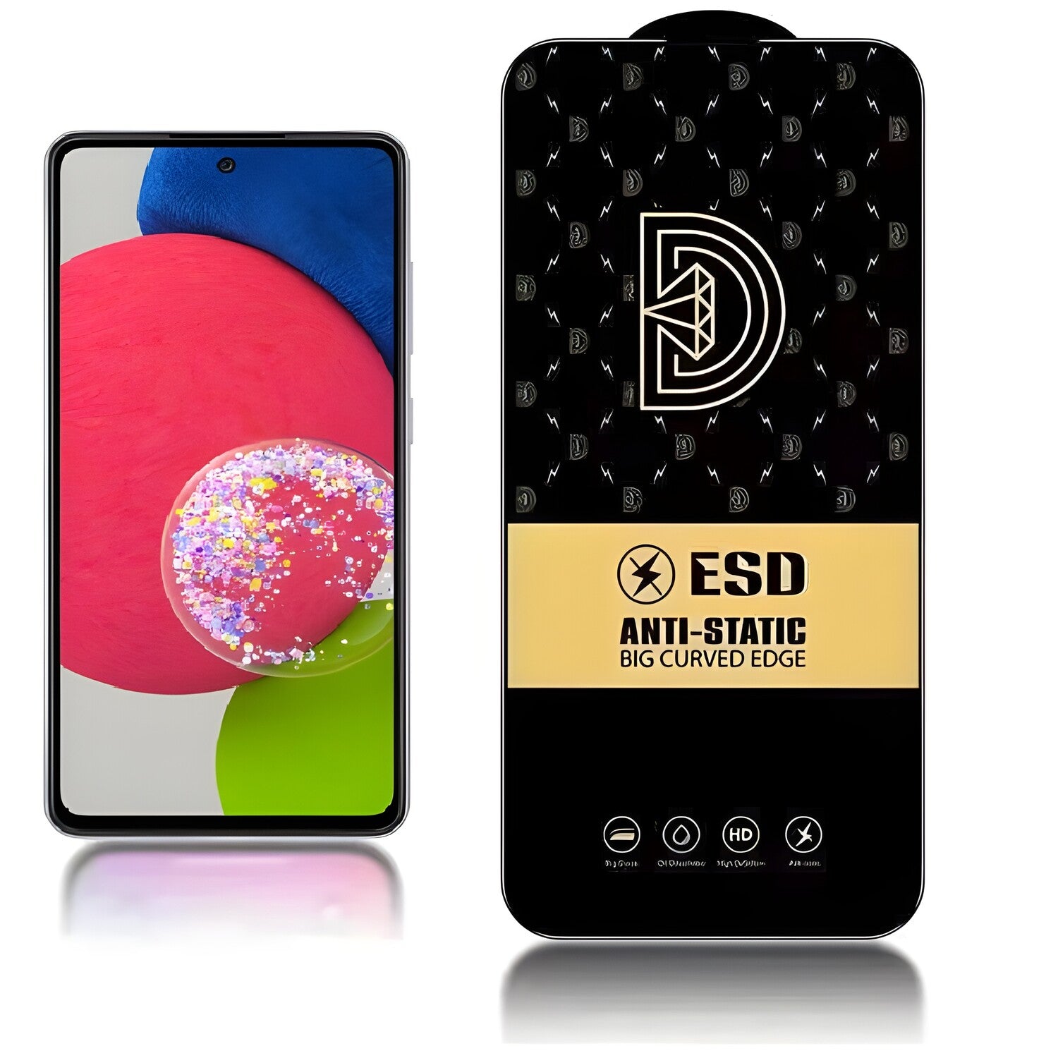 Diamond antistatičko kaljeno staklo za Samsung Galaxy A52 5G/Galaxy A52 4G/Galaxy A52s 5G/Galaxy A53 5G - Crna KP24229
