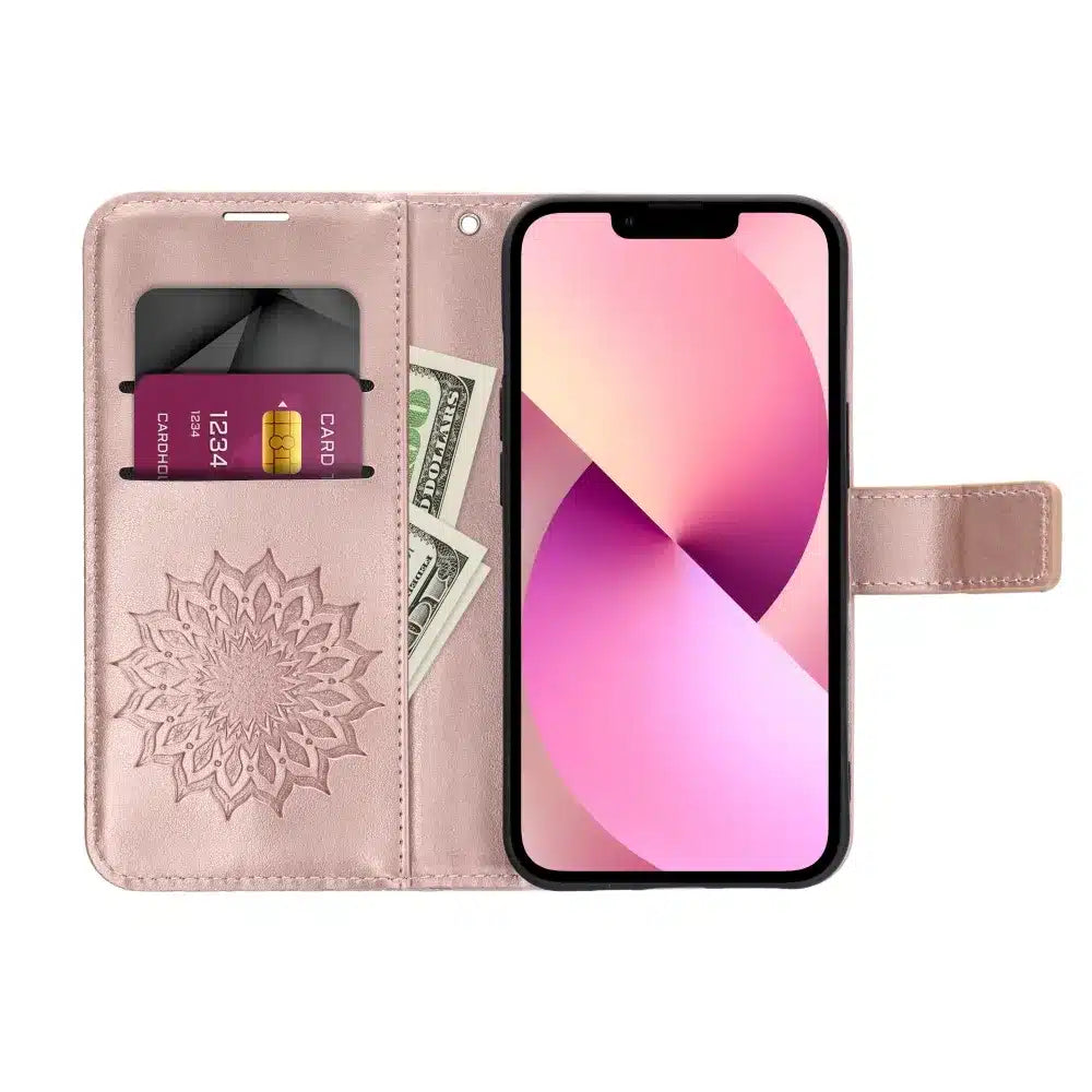 MEZZO Book case preklopna torbica za XIAOMI Redmi NOTE 13 4G mandala gold pink