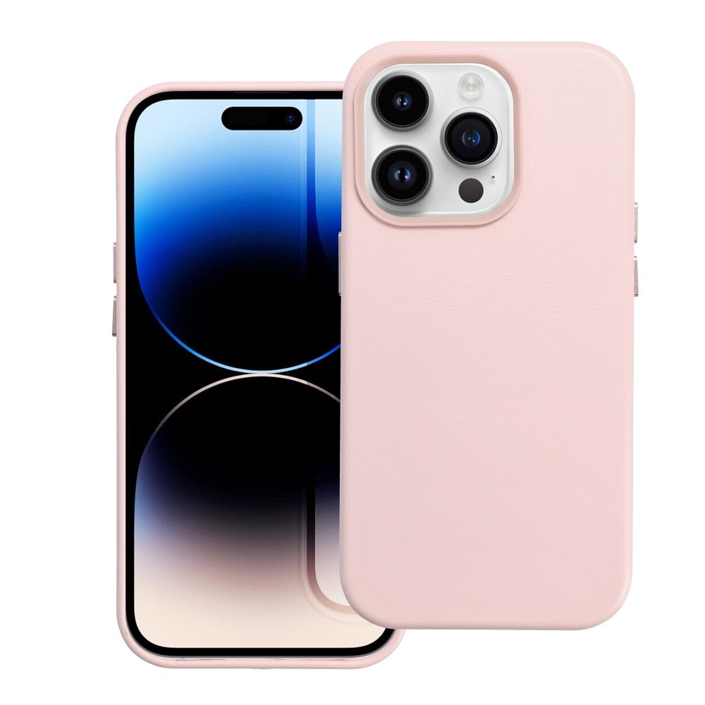 Kožna maska Mag Cover za iPhone 14 Pro sand pink