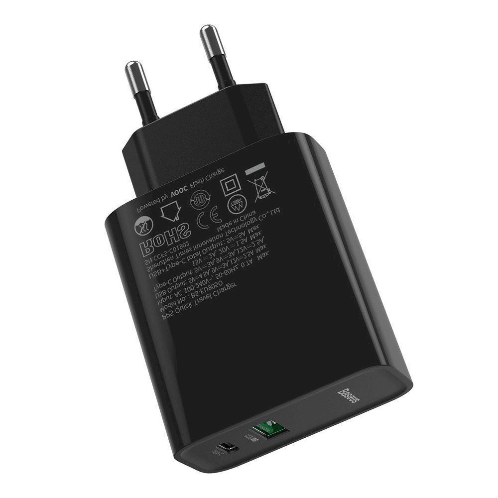Baseus Speed PPS VOOC TZCCFS-H01 AC punjač USB / USB-C / 4.5A / QC 4.0 / PD 3.0 crni
