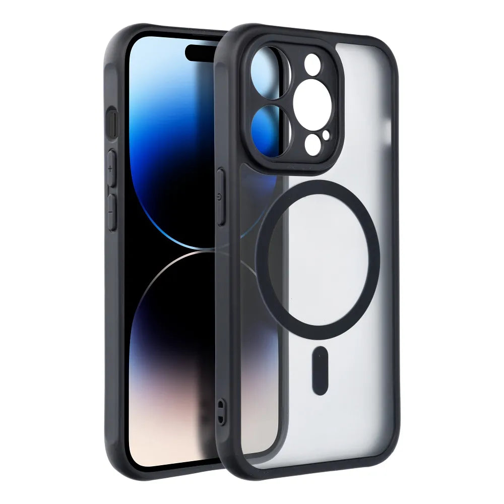 Full Matte Mag Cover maska kompatibilna s MagSafe za iPhone 12 Pro Max crna