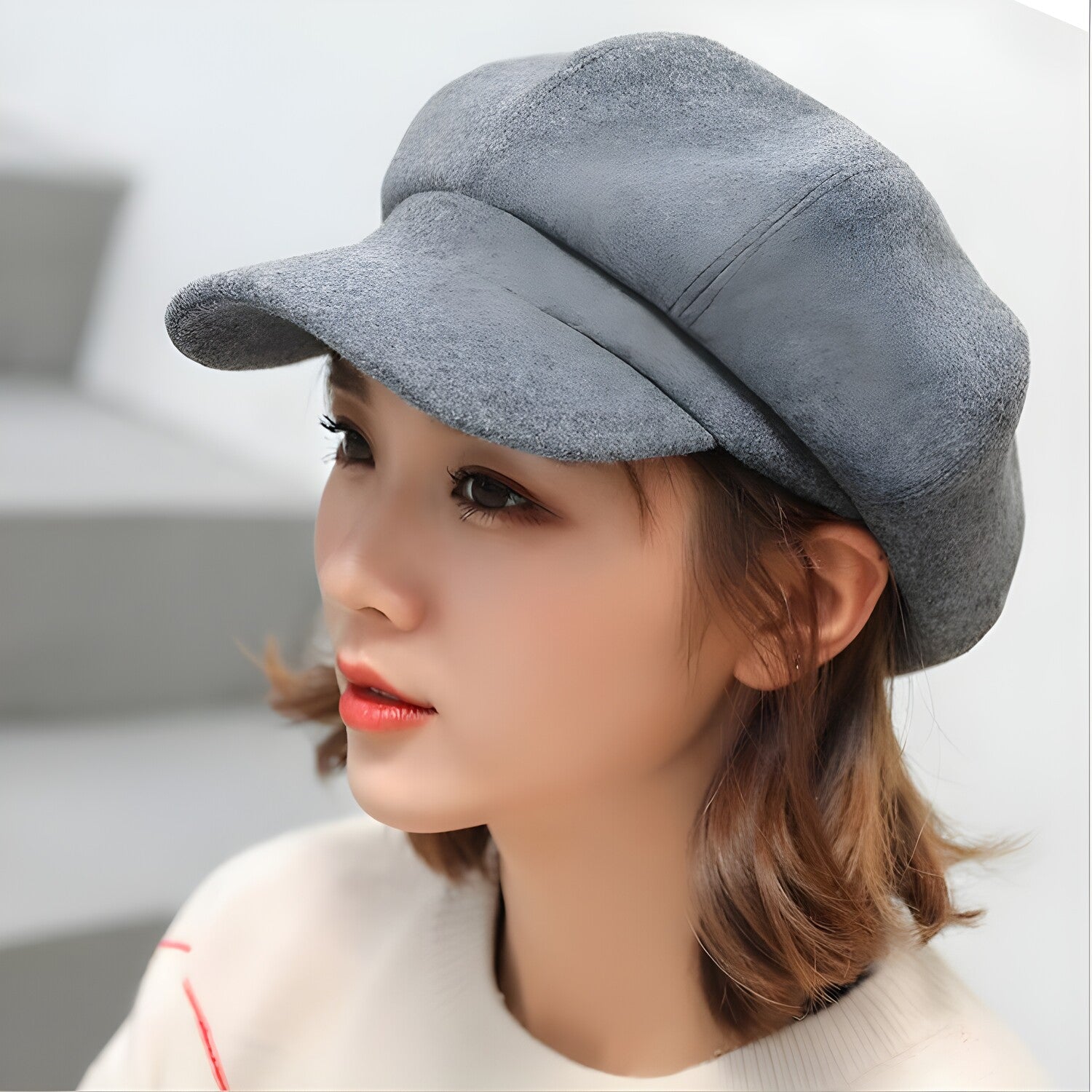 Ženska beretka BR-11061 - Siva KP11061