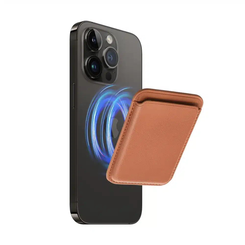 Kožni Mag Wallet smeđi magnetski novčanik