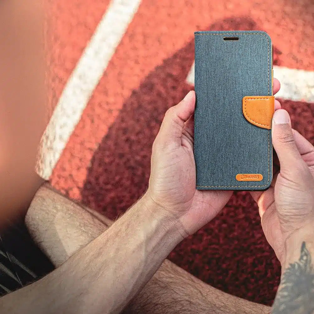 CANVAS Book case za SAMSUNG GALAXY A71 navy plava