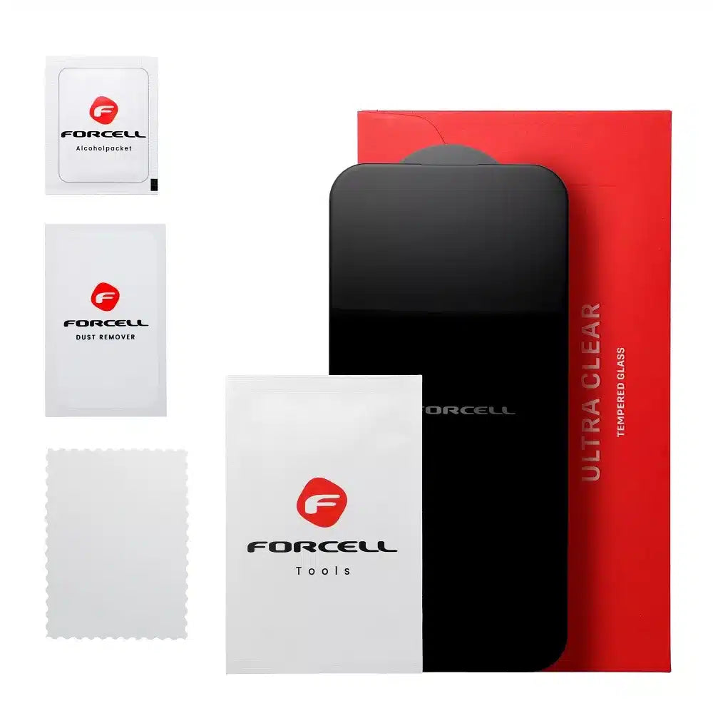 Kaljeno staklo za Samsung A26 5G Forcell Ultra Clear Glass - crni rub