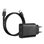 Baseus Speed ​​​​PPS VOOC TZCCFS-H01 AC punjač USB / USB-C / 4.5A / QC 4.0 / PD 3.0 crni