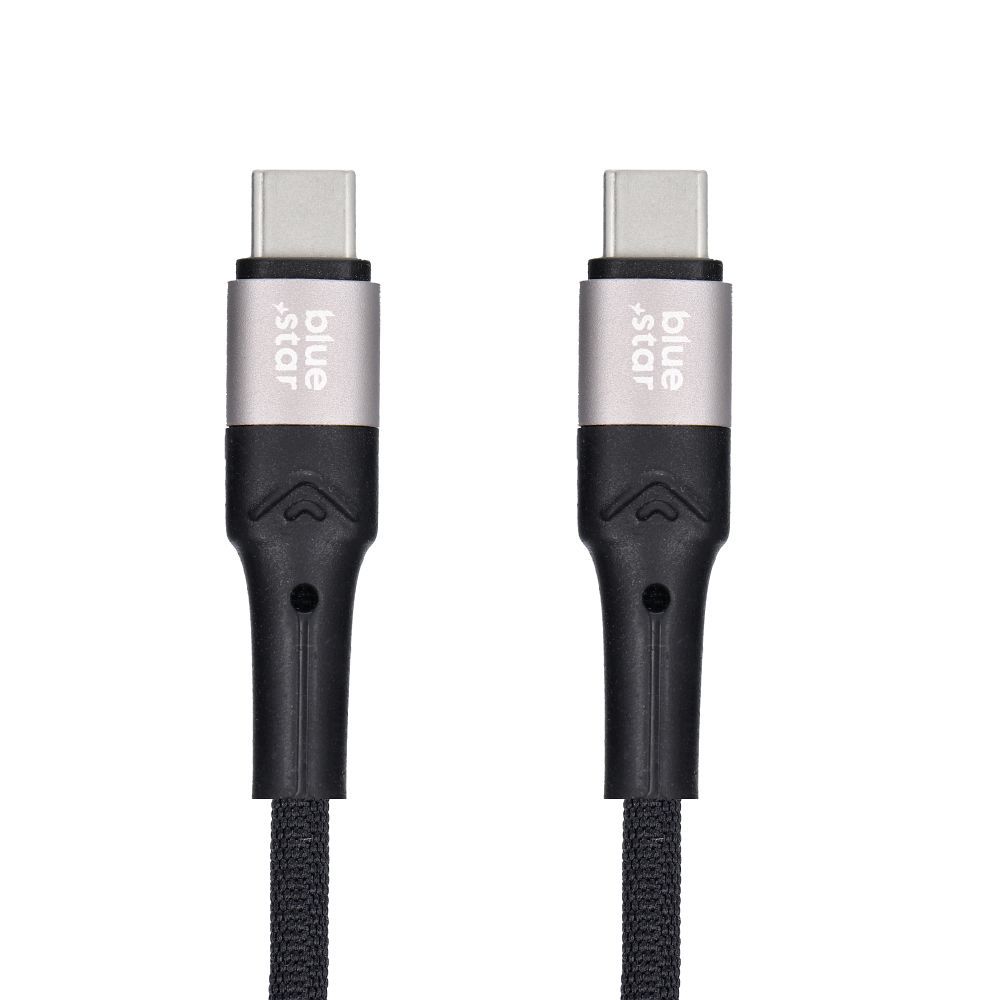 USB C na USB C kabel Blue Star 3A 60W PD QC4.0 pleteni 2m TFK-DC-004 crni