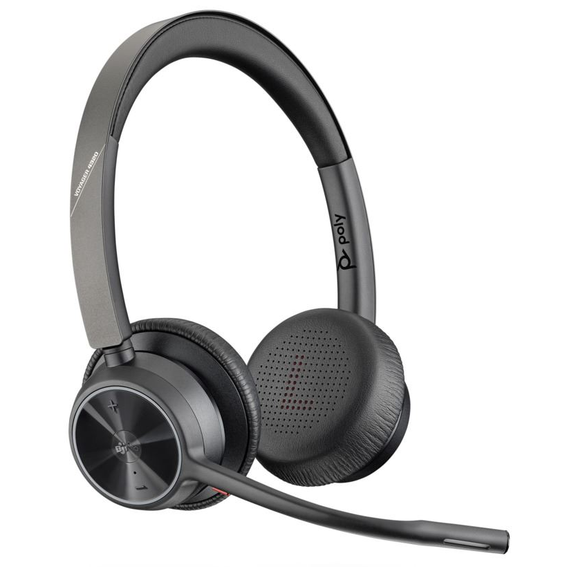 POLY Voyager 4320 UC Slušalice Bežično Obruč za glavu Ured / pozivni centar USB Tip-A Bluetooth Crno