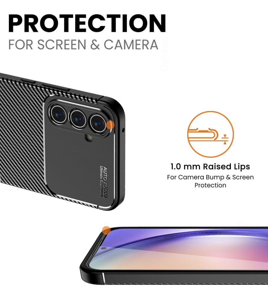 CARBON PREMIUM maska za SAMSUNG GALAXY A54 5G crna
