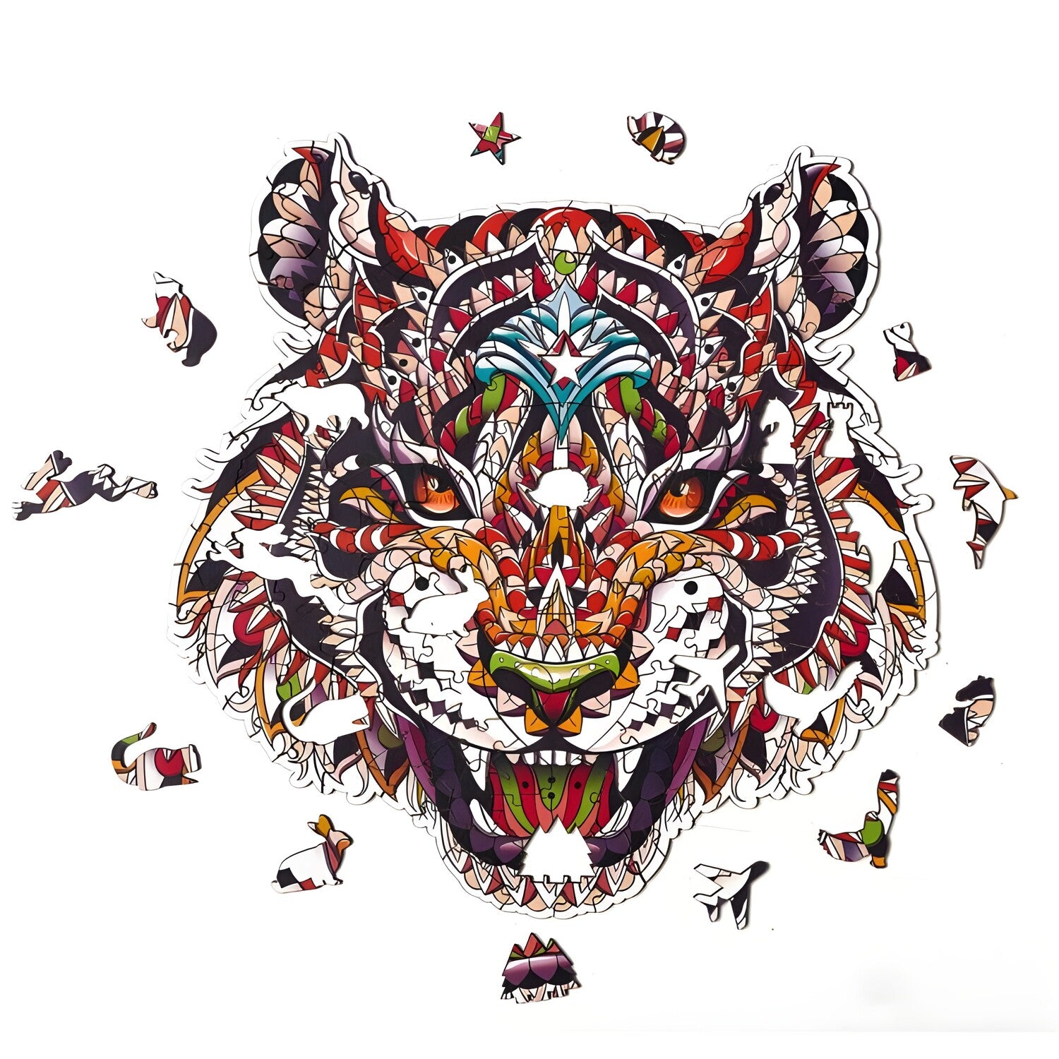 Drvene puzzle - Color Tiger / L KP21878