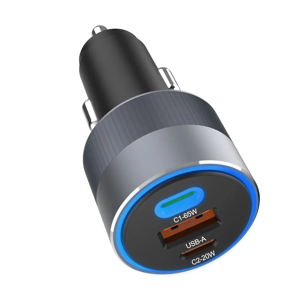 FORCELL F-ENERGY Alu - auto punjač 85W PD+QC4.0+SAM SFC 2.0, 2xUSB C+USB A