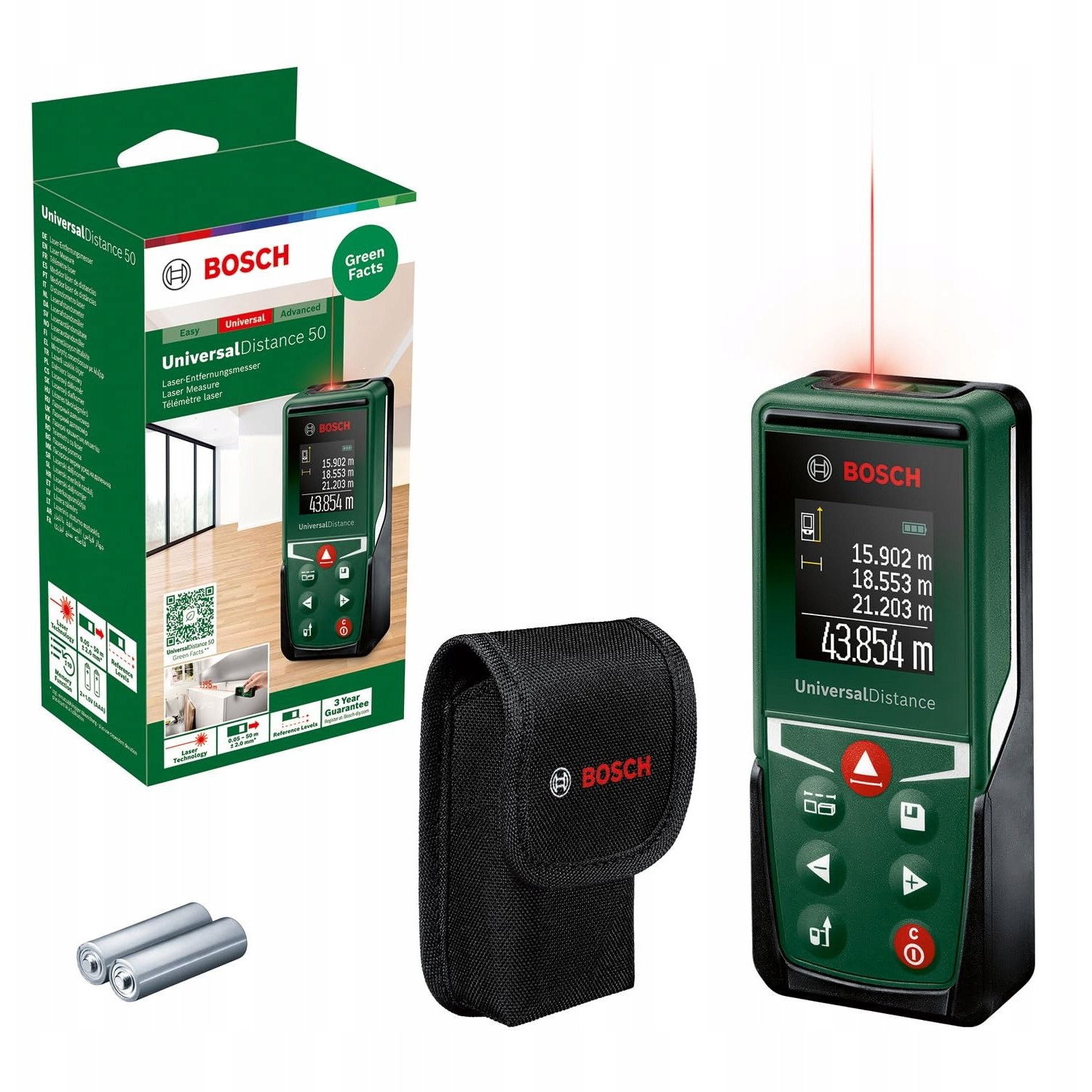 Bosch UniversalDistance 50 Laserski metri za mjerenje udaljenosti Crno, Zeleno 50 m