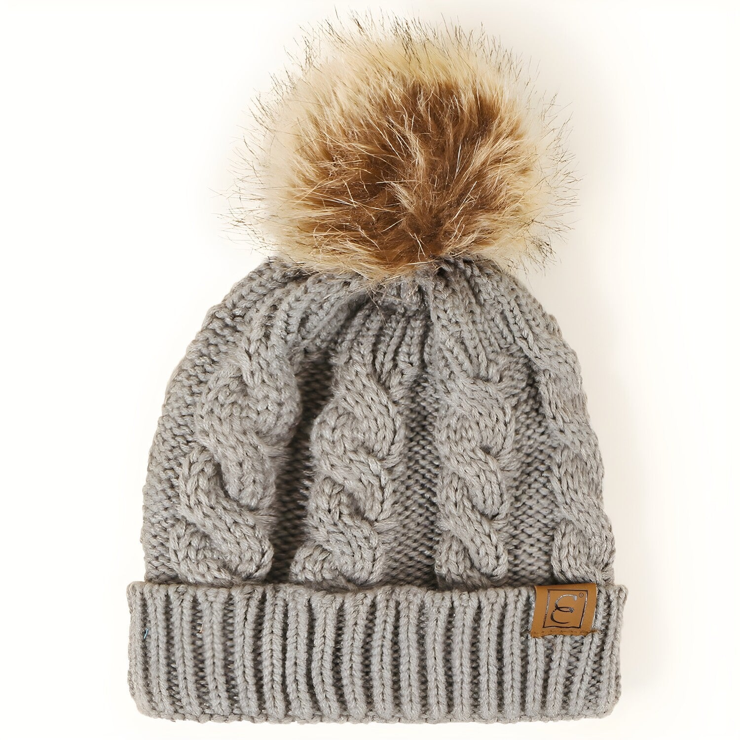 Dječja pletena kapa - Siva KP12449