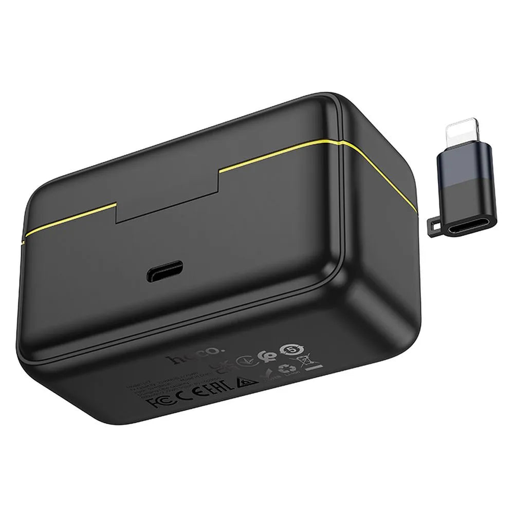 HOCO bežični lavalier mikrofon Lightning/Type-C Dual (pakiranje od 2 komada) L17 crni