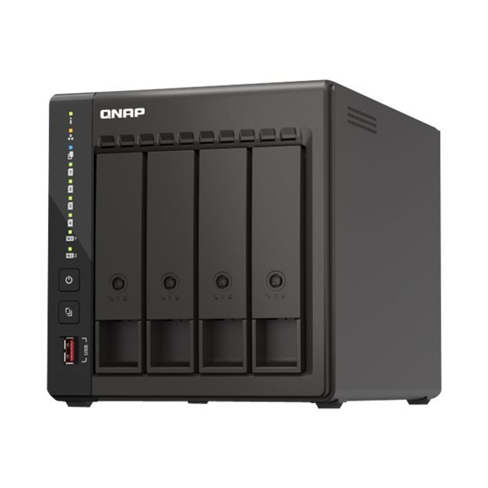 QNAP TS-453E NAS Tower Ethernet LAN veza Crno J6412