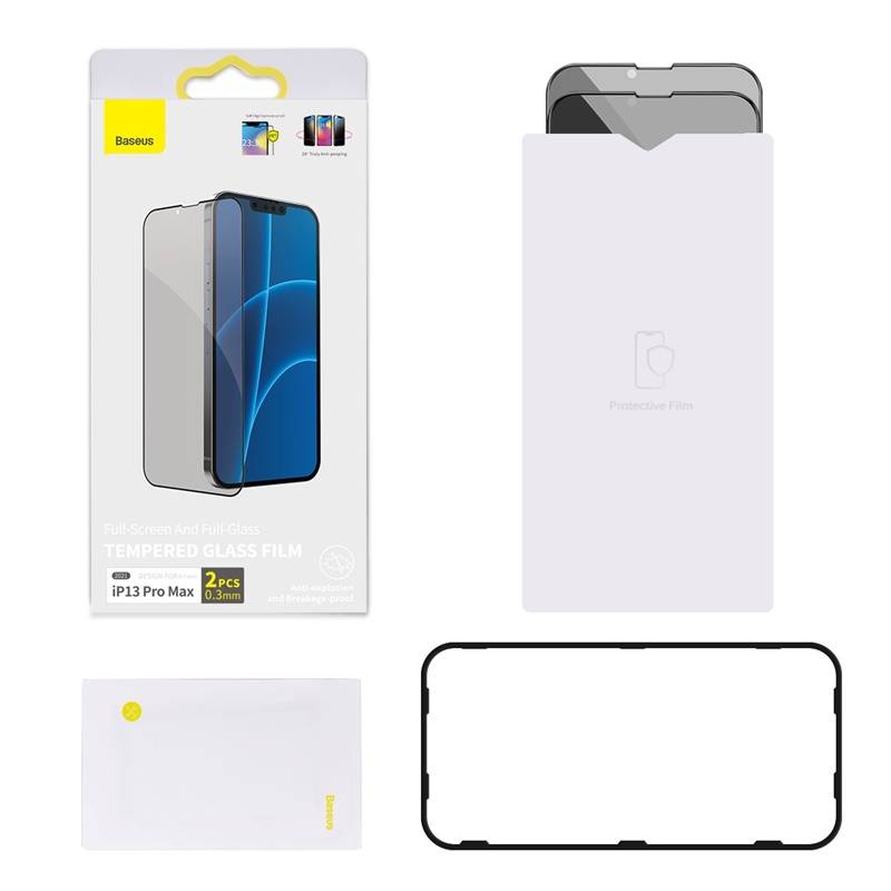 Baseus Tempered Glass Anti-spy 0.23mm za iPhone 13 Pro Max (2kom)