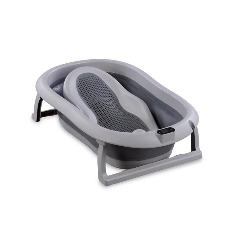 Sklopiva kadica s podlogom i termometrom dark grey