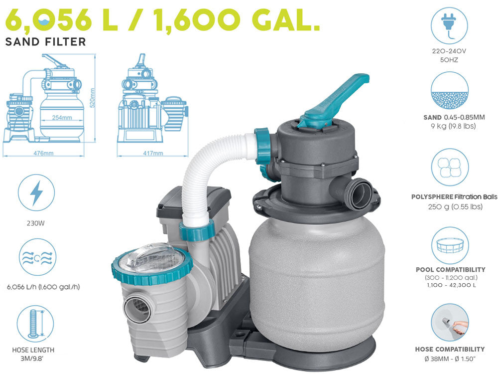 Bestway pješčana pumpa za bazen (5678L/h)