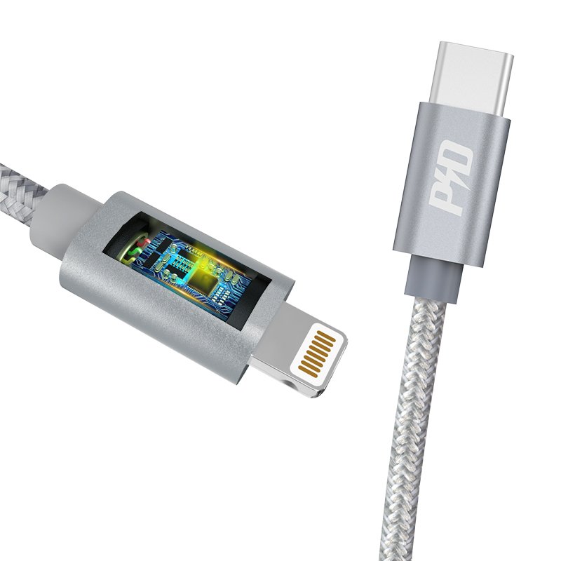 USB Type C-Lightning kabel Power Delivery 45W 5A 1m