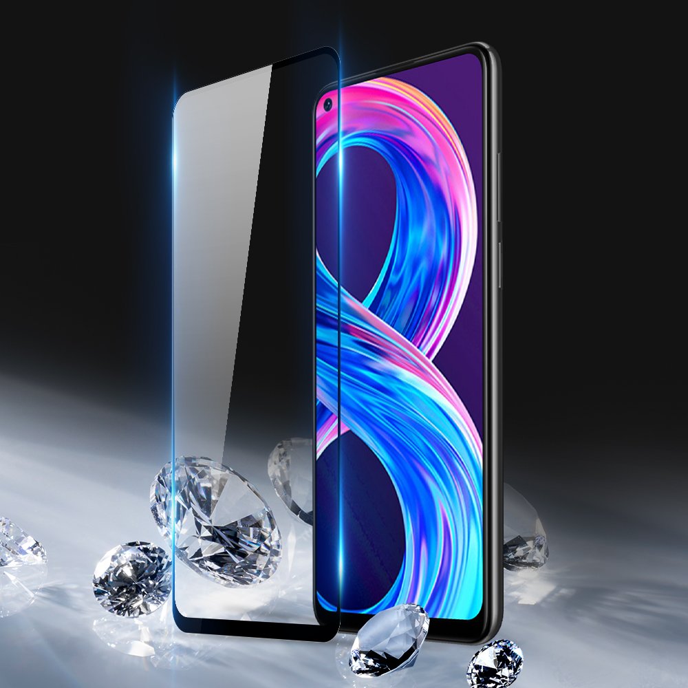 Dux Ducis 10D Zaštitno staklo od kaljenog stakla, puna pokrivenost s okvirom za Realme 8 Pro / Realme 8