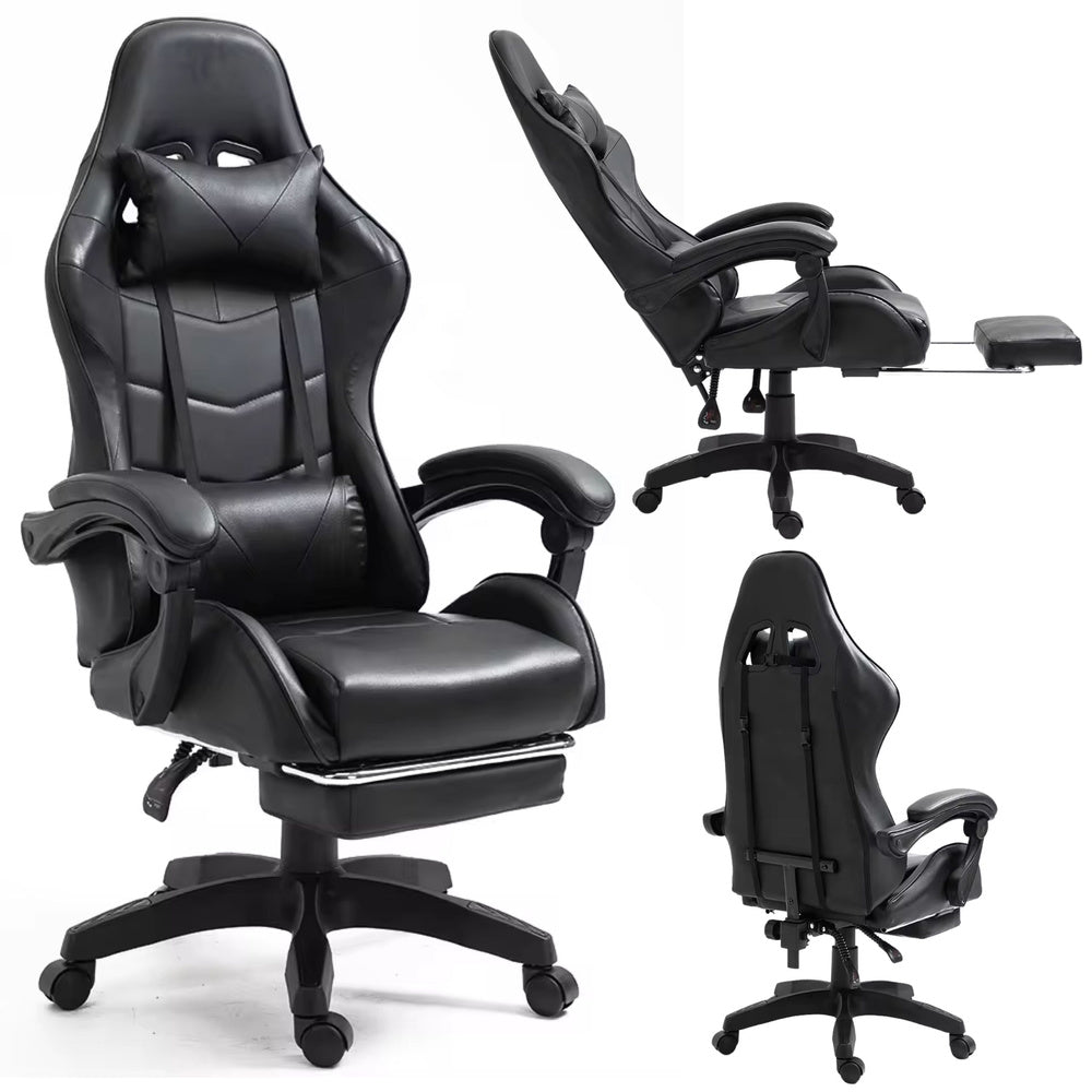 Gaming stolica sa osloncem za noge LE TOY – crna