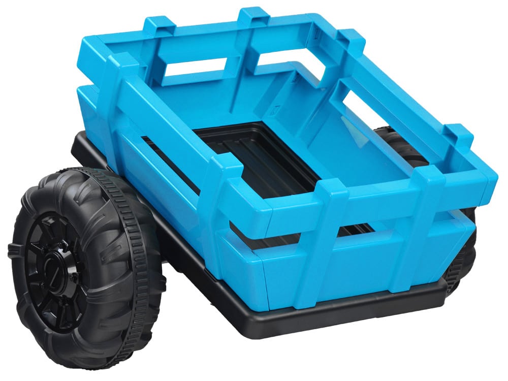 Veliki traktor s prikolicom 4×4 – plavi