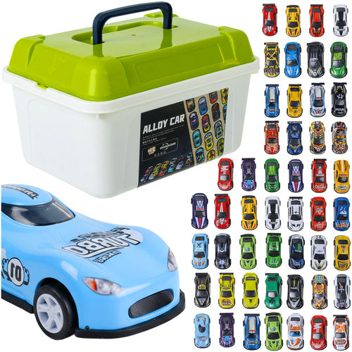 Set metalni automobili sa zamašnjakom + Kutija od 50 komada