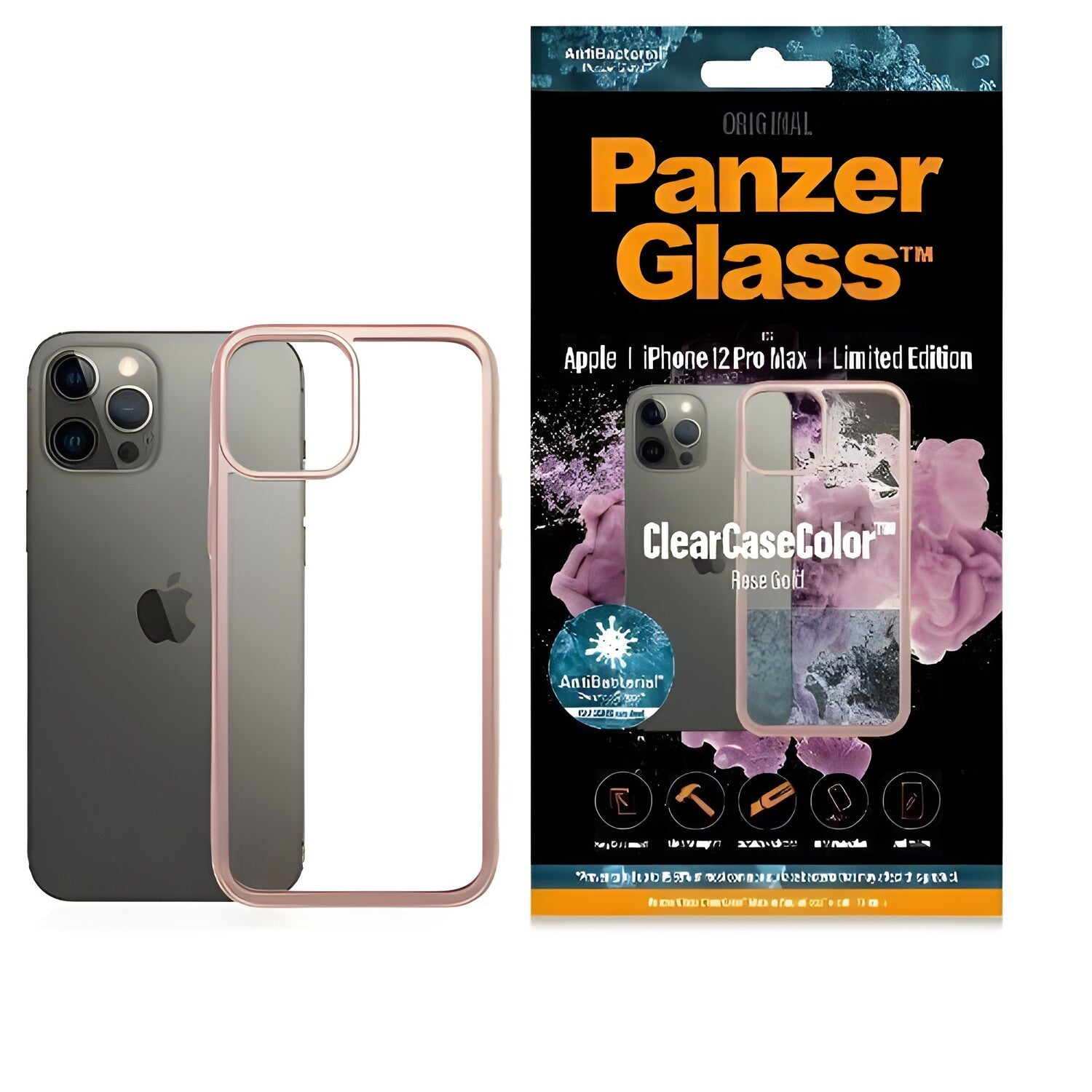 PanzerGlass ClearcaseColor futrola za Apple iPhone 12 Pro Max - Roza KP19754