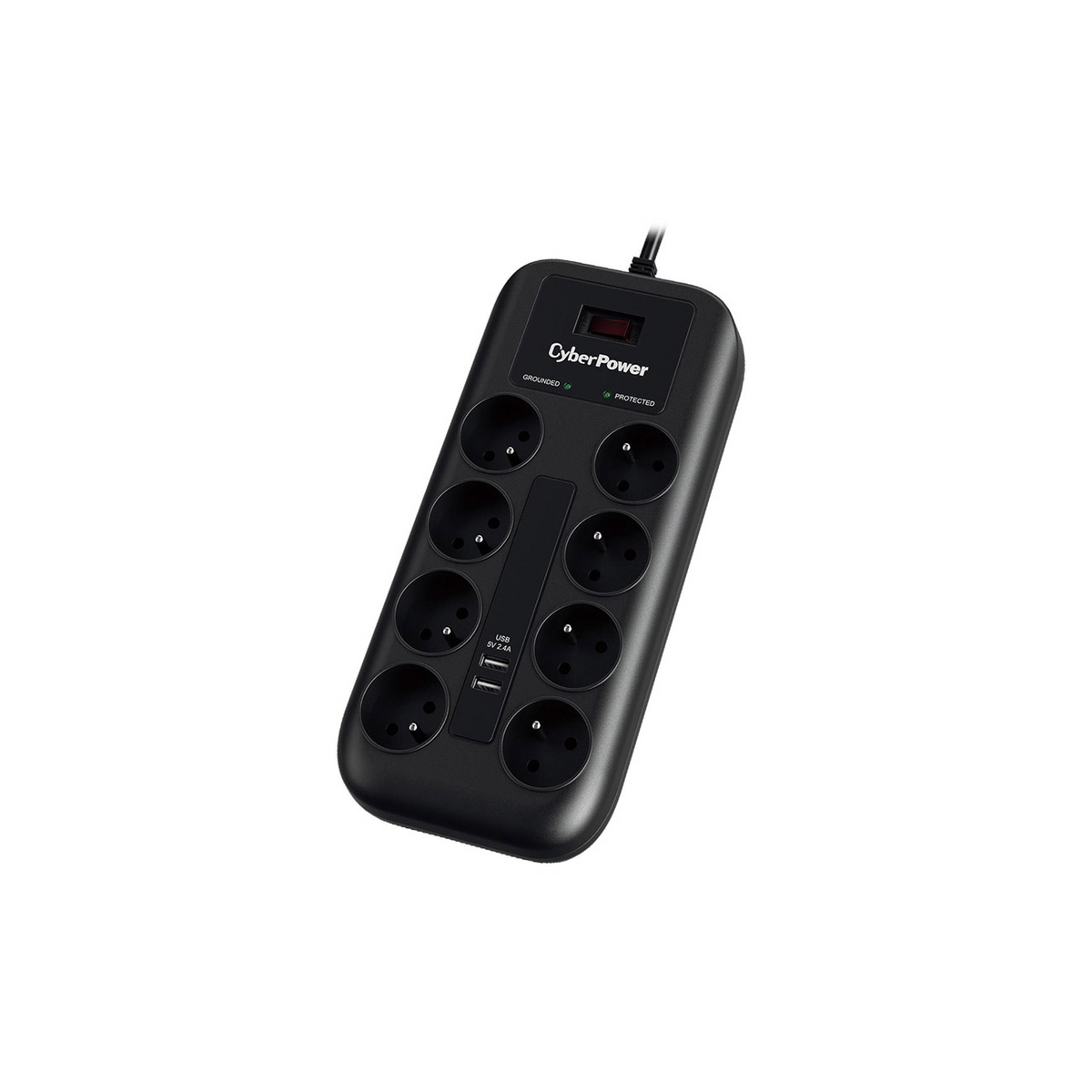 CyberPower Tracer III P0820SUF0-FR zaštita od porasta napona Crno 8 utičnice naizmjenične struje 200 - 250 V 1,8 m