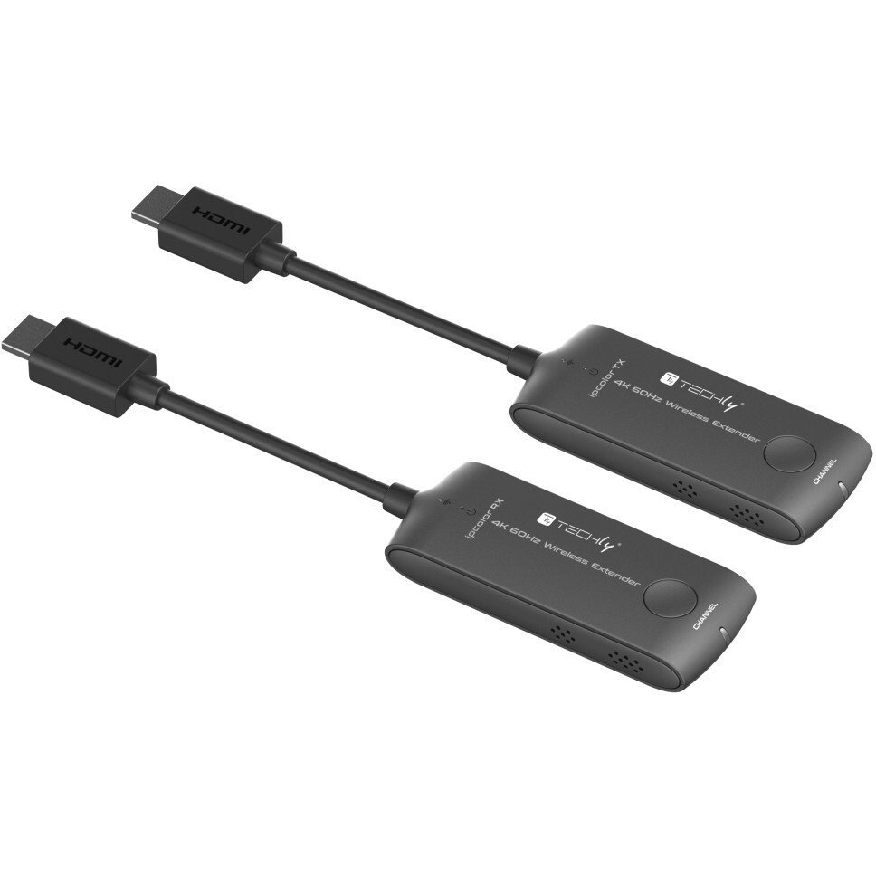 Techly IDATA HDMI-WL488 AV ekstender AV odašiljač i prijemnik Crno