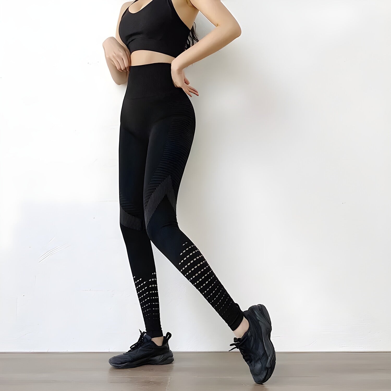 Fitness Tajice - Crna / L KP15614