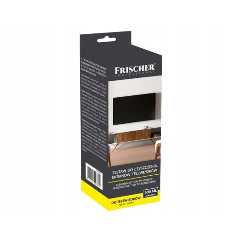 FRISCHER Set za čišćenje TV ekrana 2 u 1: 500 ml (tekućina), mikrovlakna 30x30 cm