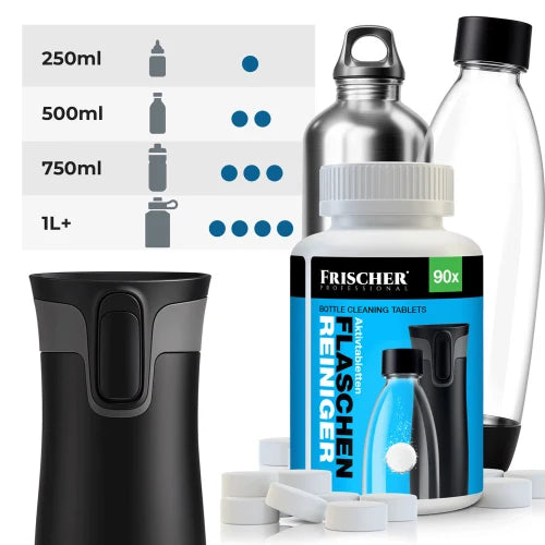 FRISCHER Sredstvo za čišćenje boca 90 tableta x 2 g u posudi od 250 ml