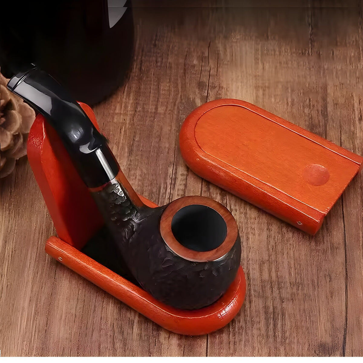 Drveni stalak za lulu - Smeđi KP31379