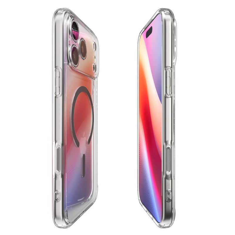 Spigen Ultra Hybrid s MagSafeom za Apple iPhone 17 Pro Clear Graphite ACS10347