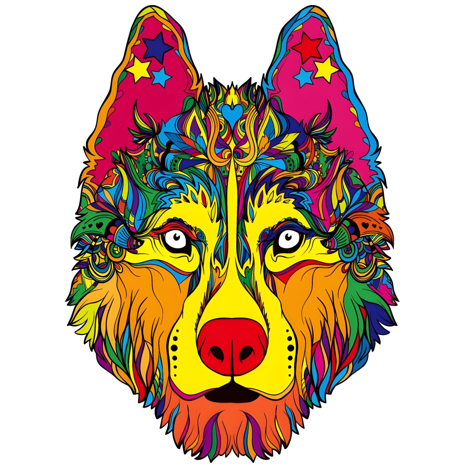 Drvene puzzle - Husky / L KP21953