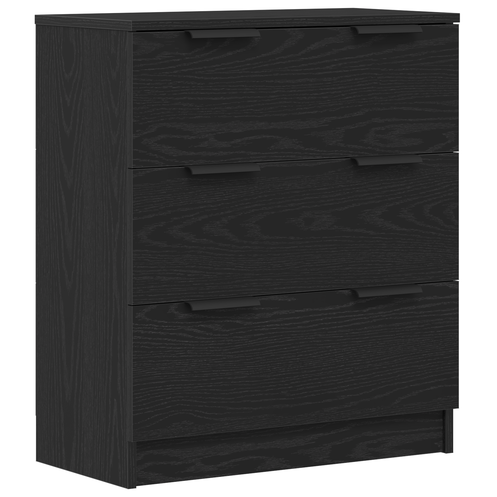 Kreveta 3 pcs Crni hrast 180 x 30 x 70 cm Konstruirano drvo