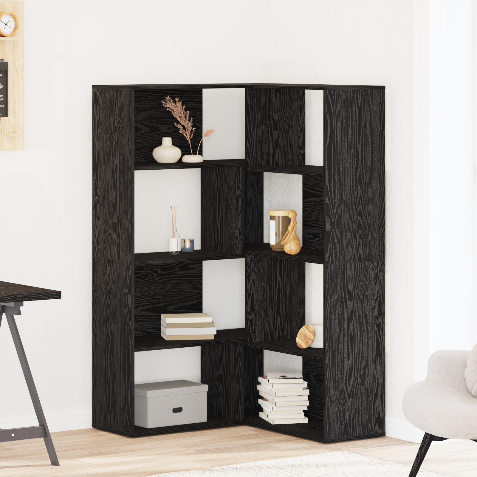 Ormarić 2 pcs Crni hrast 85 x 85 x 140 cm Konstruirano drvo