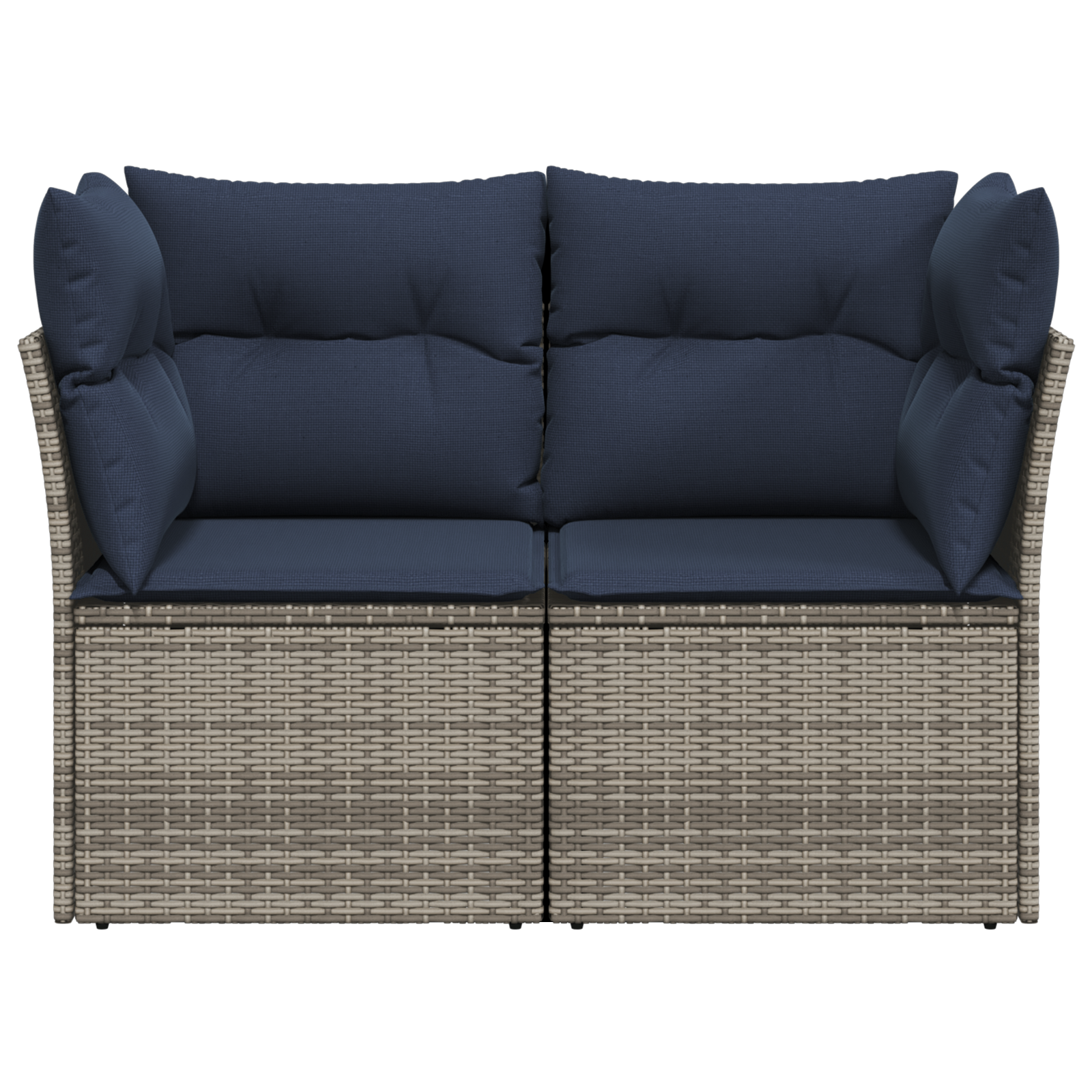 | Vrtni kauč | s jastukom Siva 124 x 62 x 69cm poliratan