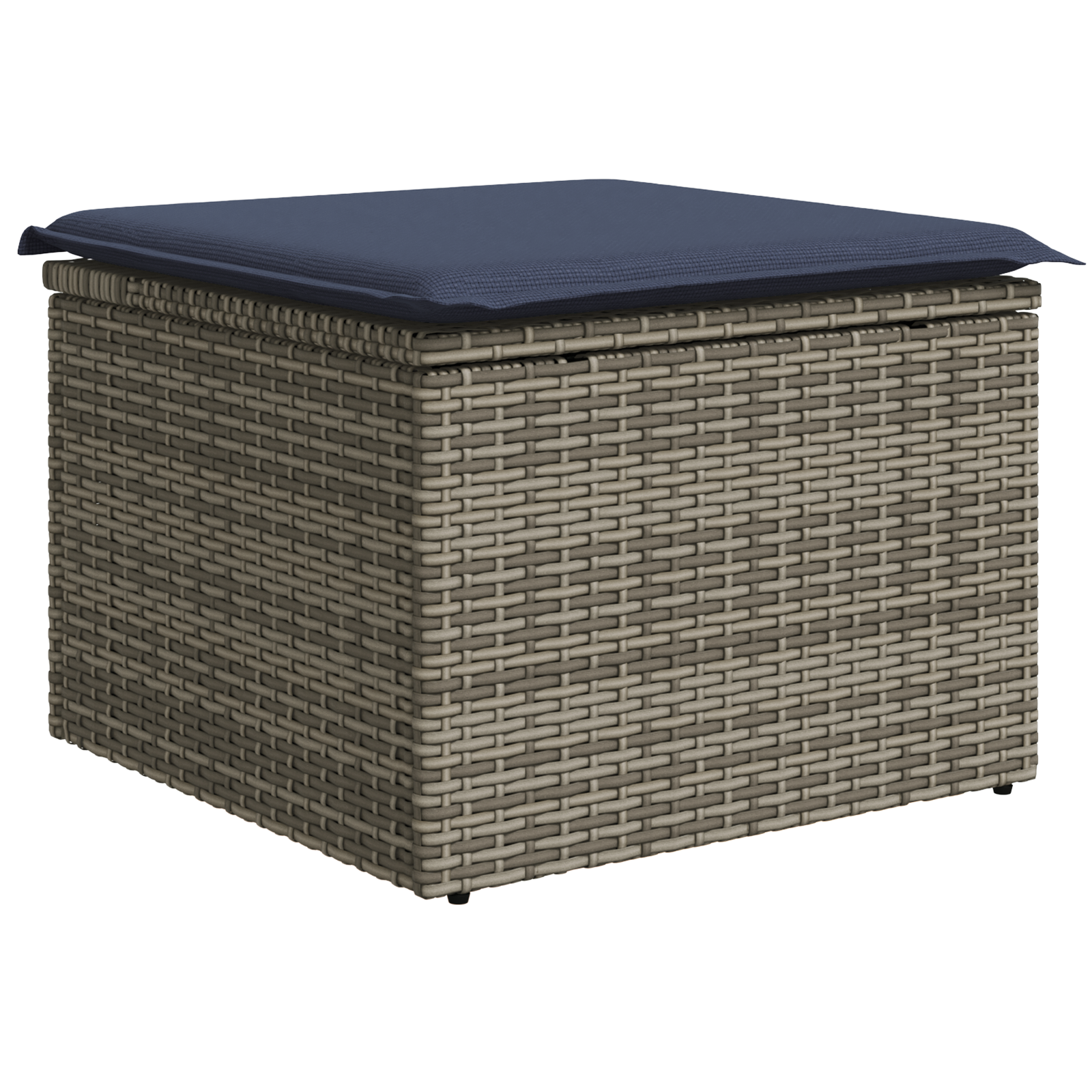 Vrtna stolica s jastukom Siva 55 x 55 x 37 cm poliratan