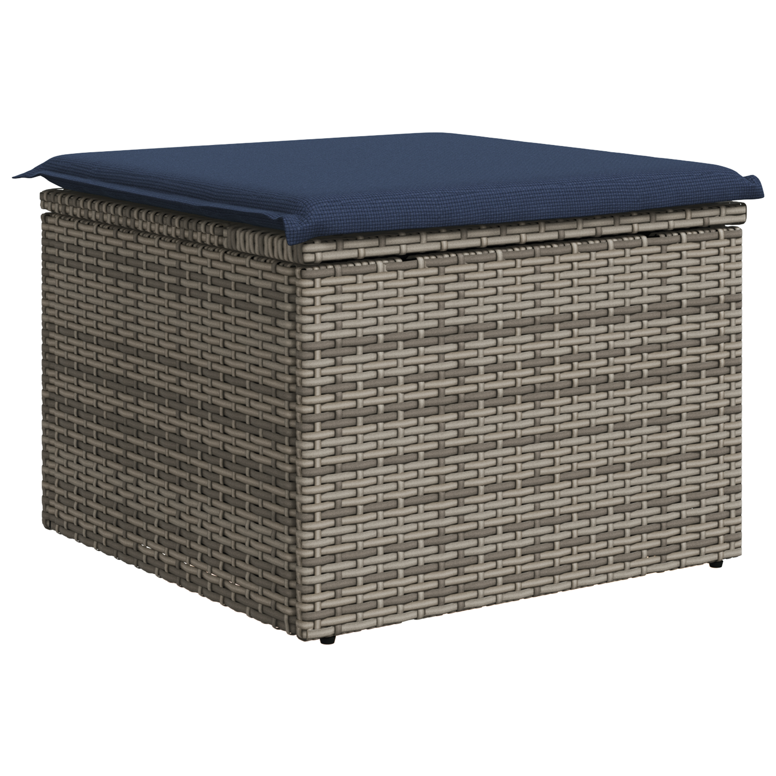Vrtna stolica s jastukom Siva 55 x 55 x 37 cm poliratan