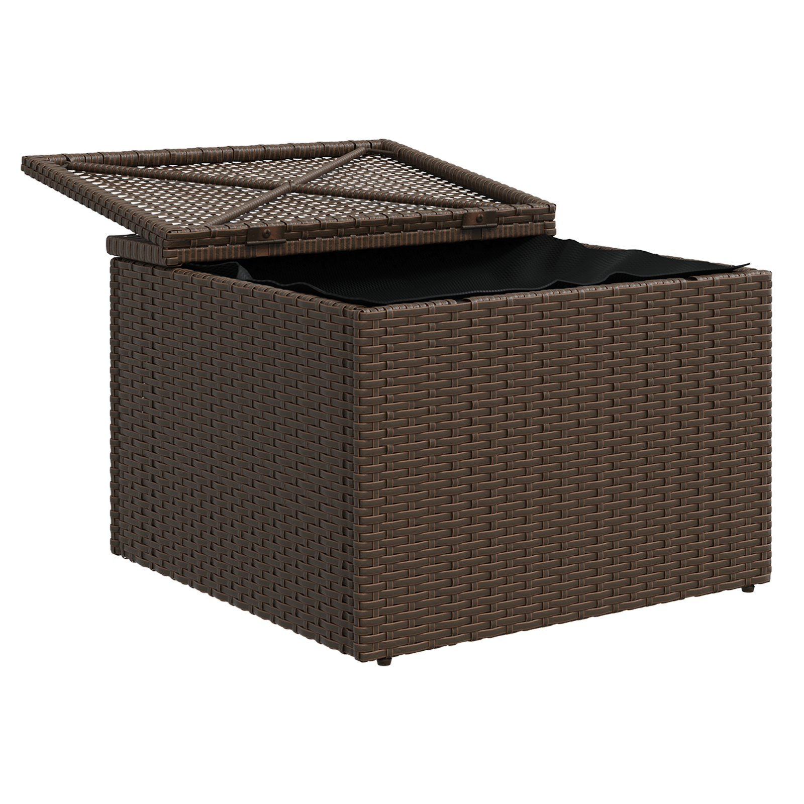Vrtna stolica s jastukom smeđa 55x55x37 cm poli ratan