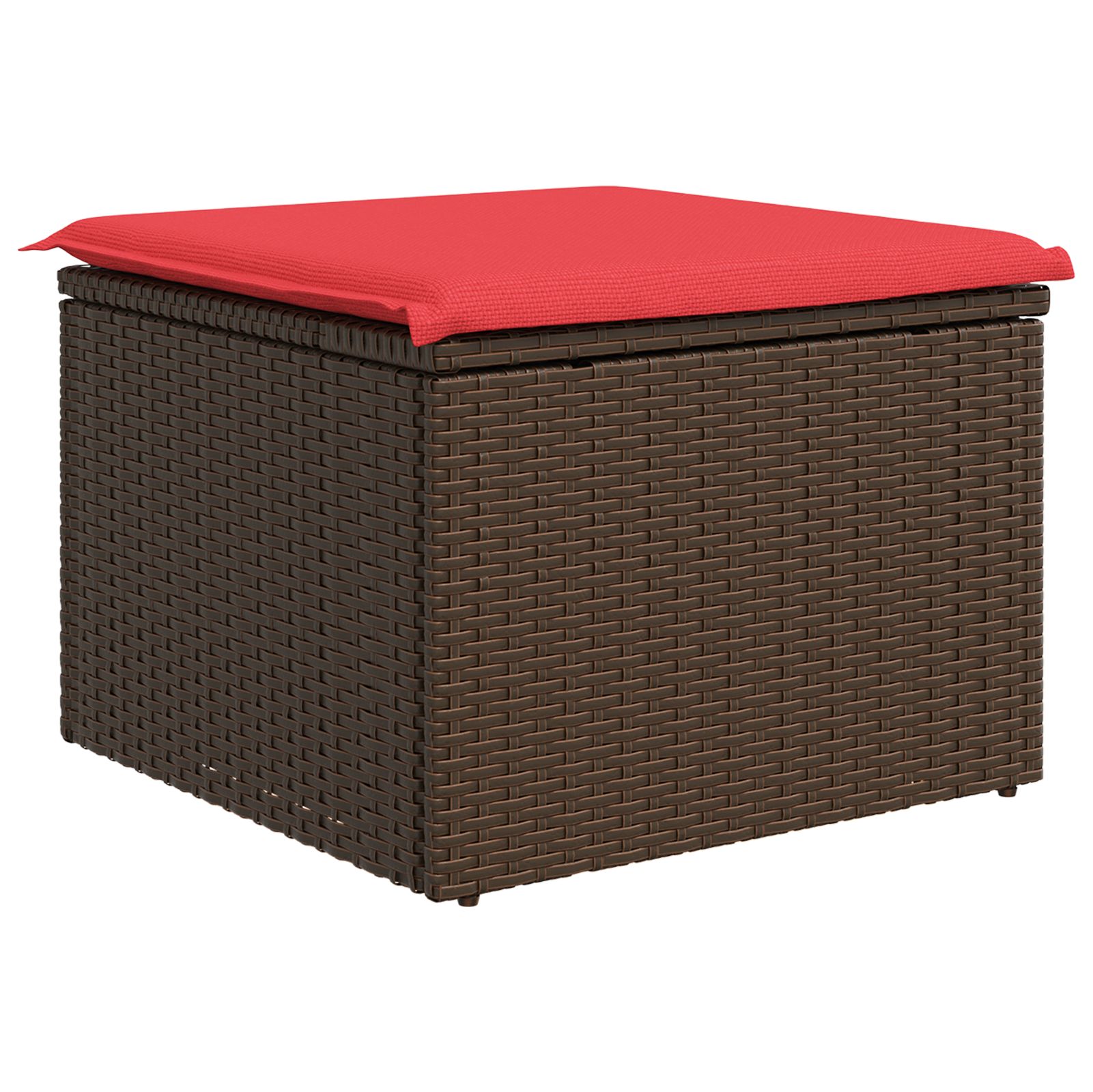 Vrtna stolica s jastukom smeđa 55x55x37 cm poli ratan