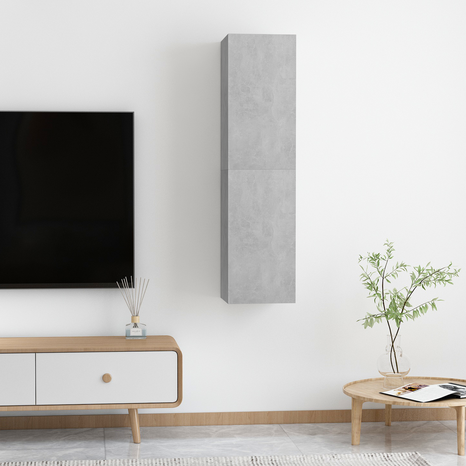 | TV ormarić | 2 pcs Beton siva 30.5 x 30 x 60 cm Konstruirano drvo
