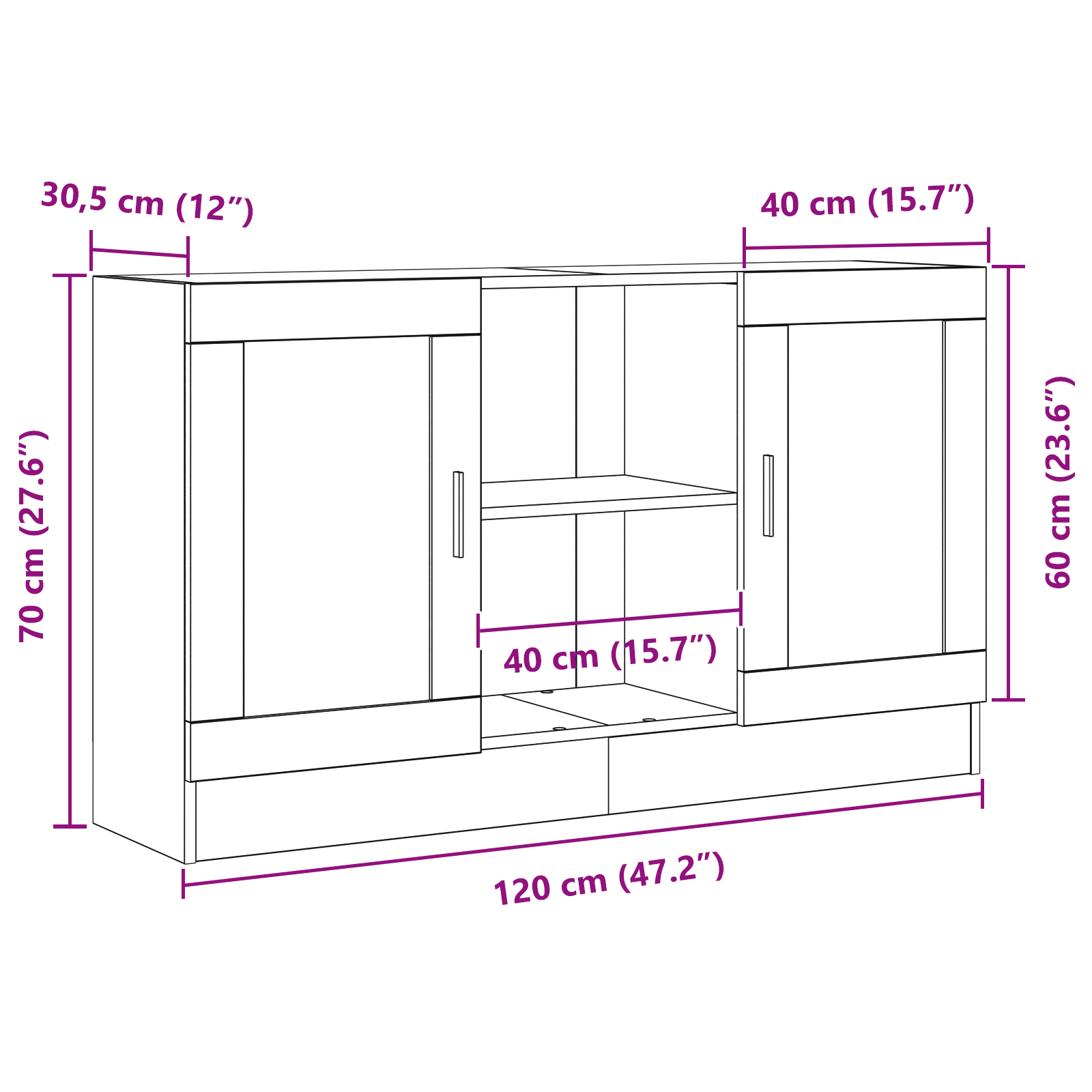 Kreveta Crni hrast 120 x 30,5 x 70 cm Konstruirano drvo