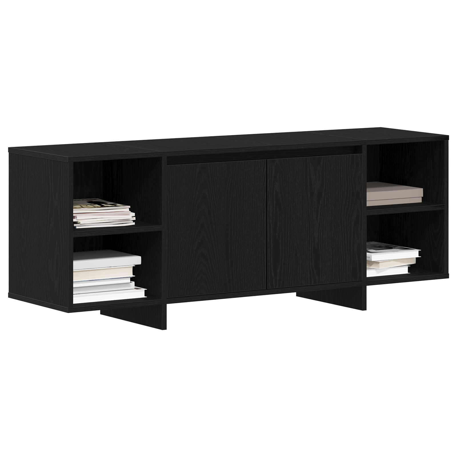 TV ormar 130 x 35 x 50 cm Crni hrast Konstruirano drvo